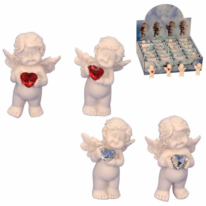 ANĐEO BEBA FIGURA SA GLITER SRCEM U VREĆICI 5 CM – SORT